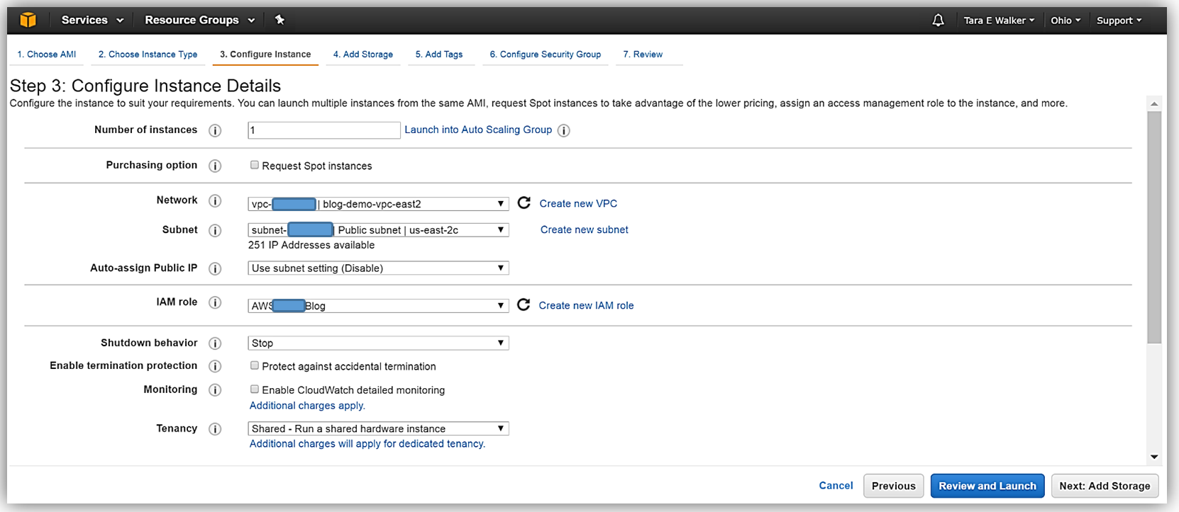 Amazon Web Services interface